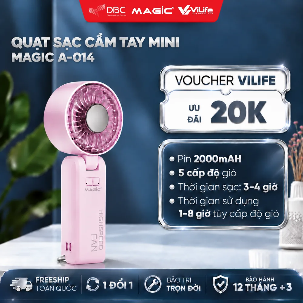Quạt sạc cầm tay mini